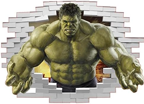Froiny Hulk Wall Sticker Superheroes Comic Avengers Wall Decal Vinyl Art Home for Boy Bedroom Poster Decor