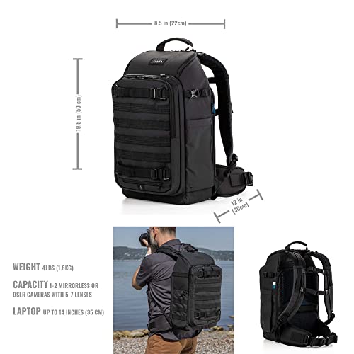 Tenba Axis v2 20L Camera Backpack for DSLR and Mirrorless cameras and lenses plus a 14-inch laptop – Black (637-754)