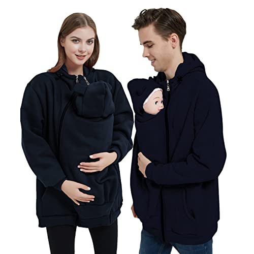 Idtswch Kängurujacke Tragejacke für Baby aus Fleece 2in1 Männer Tragejacke&Softshelljacke,Tragemantel&Damenmantel