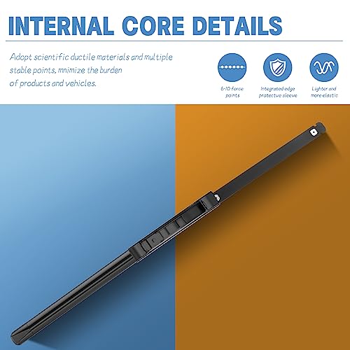 Mikkuppa 26" + 24" Front Windshield Wiper Blade - All Weather Performance Wiper Blades - Original Equipment Replacement (Pack Of 2) #TOP5