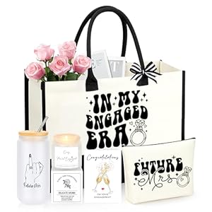 JoycuFF Engagement Gifts for Women Couples, Cool Gifts for Newly Engaged Couples Fiancee Future Mrs Bride to Be Bridal Shower Gift Engagement Gift for Her Women Glass Cup