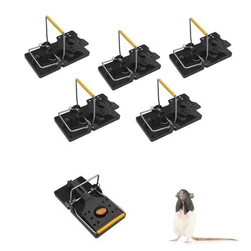 Jasjfasd 6 Piezas Trampa Ratones, Reutilizable Trampas para Ratas, Profesional Ratoneras para Casa Exterior y Interior, Cazar Ratones Eficientemente, Robusta, Potente y Eficaz - Lavable