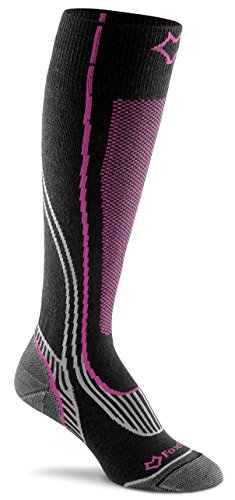 FoxRiver Women's Sugarloaf Lt Wt Over-The-Calf Skiing Socks, Black, Medium