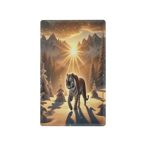 Tigers Snowy Mountain Light Switch Cover Decorative Receptacle Outlet Wall Plate Guard Plastic Wall Outlet Cover for Living Room Home Decor Kitchen (Unused Outlet Cover)