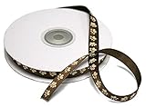 Brown Grosgrain Fun Whimsical Dog Paw Print Ribbon- 25 Yards X 3/8