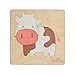 Happy Cow Wooden Puzzle for Kids | 5 Piece Jigsaw Puzzle for Preschool Kids | Learning Educational Toys Gifts for Boys Girls Ages 3+ Years.