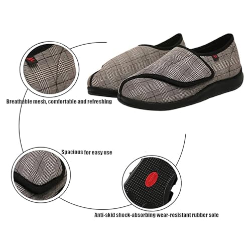 Womens Super Light Weight Comfort Leisure Slip On Shoes,for Diabetic Men,Elderly People,and Those with Arthritis,Fractured Foot Plantar Fasciitis,Oedema Or Swollen Feet,3