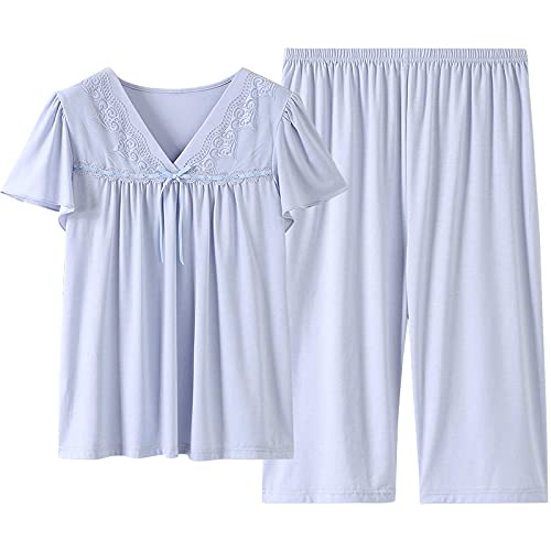 Pyjama d'été en modal MU anti-transpiration vêtement de nuit ample grande taille