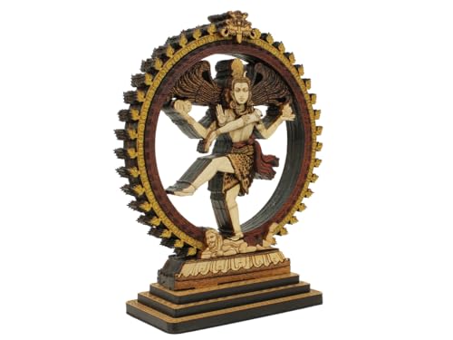 Estatua de Madera Nataraja 13 x 8.3 x 4.2 cm miniatura 2