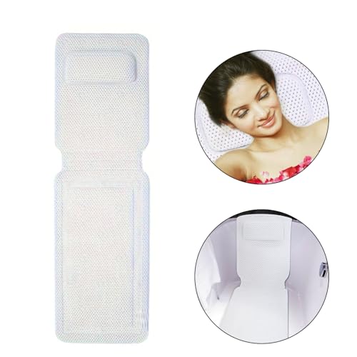 Tapis de baignoire étanche en mousse PVC avec oreiller ergonomique