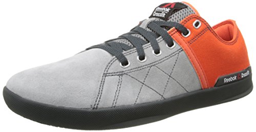 Reebok Men's Crossfit Lite LO TR Training Shoe, Flat Grey/Flux Orange/Hazard Orange/Gravel/Graphite, 8 M US