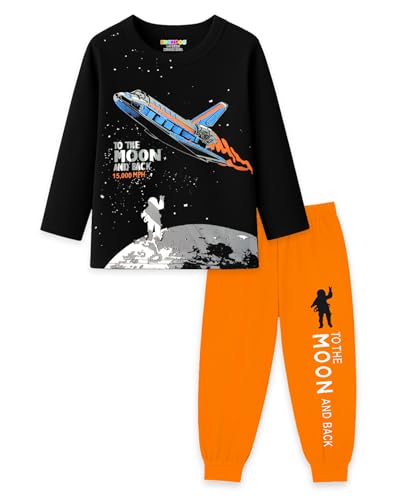 Image of Kuchipoo Boys Full Sleeves T-Shirt and Pajamas Set-Pack 0f 2