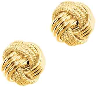 ◆STONEHENgE◆ Love Knot 14K Earrings Amazon.com: 14k Yellow Gold Love Knot Earrings -12 mm, 2.9gr
