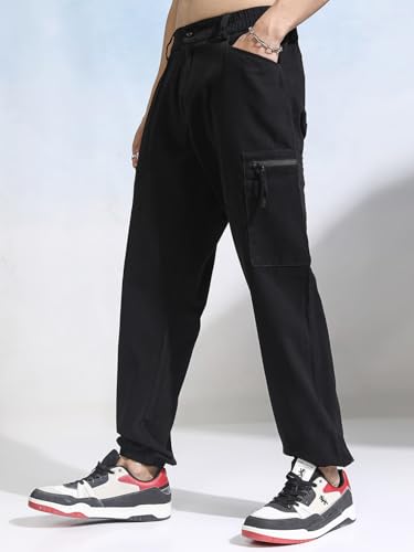 Image of Highlander Men's Carpenter Fit Casual Trousers | Relaxed Fit Trousers | Perfect for Casual Outings,Travel & Work Wear | Trouser for Men