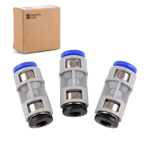 COMTREE Bamboo Original 3PCS PTFE Tube Coupler PTFE Tube Connector; Compatible with Bambu Lab P1/X1 Series 3D Printers