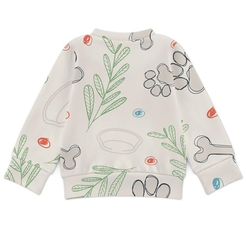 Bones Dog Paw PrintChildren's Soft Casual Basic Pullover Sweatshirt140CM2