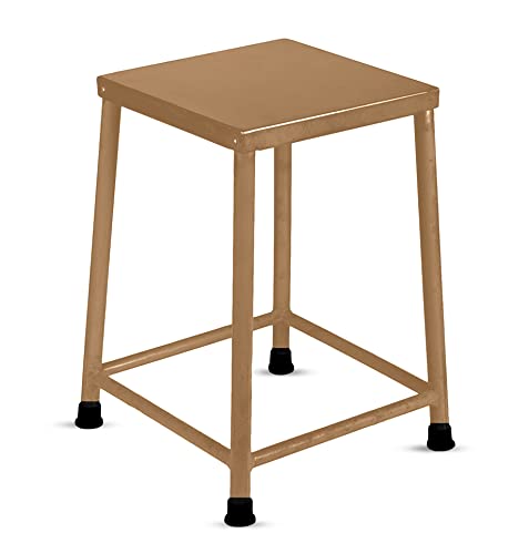 Image of MILAD SAIFIX Sitting Stool for Indoor Or Outdoor | Metal Lightweight | Stool for Office & Home, Kitchen & Garden | Heavy Duty Table (30 L x 30 W x 50 H CM's, Golden Color)