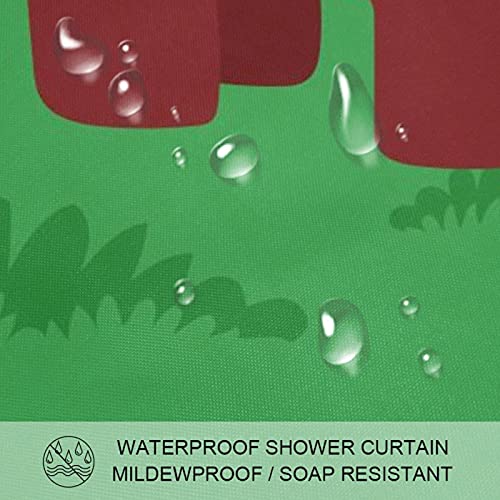 Rideau de douche 183x183 cm Green Bear grand format lavable - 4