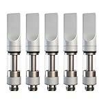 5 Pcs CBD Atomizer, 510-Thread Cartridges, 1.0 ml Ceramic Coil Tank, E-Cig Clearomiser, Compatible with 510 Thread Battery, No Nicotine
