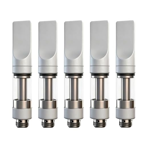 5 Pcs CBD Atomizer, Refillable 510-Thread Cartridges, 1.0 ml Ceramic Coil Tank, E-Cig Clearomiser, Compatible with 510 Thread Battery, No Nicotine