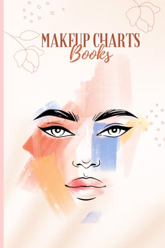 Face charts for makeup artists: a blank paper sheet notebook, a portfolio for a professional makeup artist, a face mapping chart, and a face chart cosmetics book.