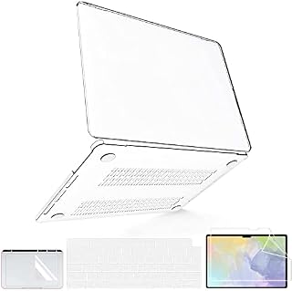 B BELK Compatible with MacBook Pro 14 inch Case 2023-2021 A2779 M2 A2442 M1 Pro/Max chip & Touch ID, MacBook Pro 14 Case Clear Laptop Plastic Hard Shell + Keyboard Cover + Screen & TouchPad Protector