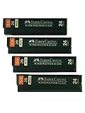 Faber-Castell 0.5 mm 2B Lead Refills Strong Dark Smooth Leads Mechanical Pencil Lead Refills (4 Tube