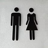 NEIQIUWING 1 Paar Acryl-Türschilder für Herren- und Damen-WC, Aufkleber für Waschraumbeschilderung