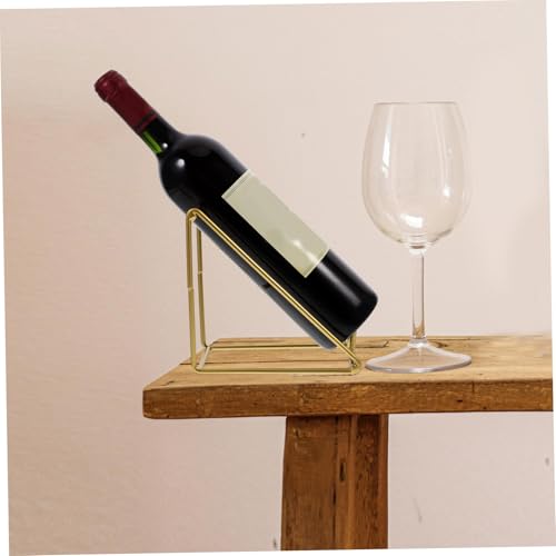 Soporte de Botella de Vino de Hierro Dorado Estilizado miniatura 7