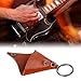 Guitar Pick Bag, Guitar Pick Organizer Pouch Guitar Plectrums Bag Portable Keychain Design Guitar Pick Holder Case (Orange)