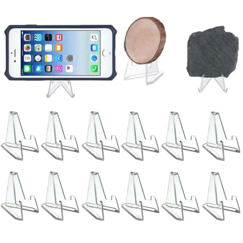 Pack of 5 Mini Clear Acrylic Easel Stands Coin Display for Pictures Party Accessories - Durable & Sturdy Design - Ideal for Home Display, Office, Shop, Special Events 2.04 x .066 x 2.67 (5)