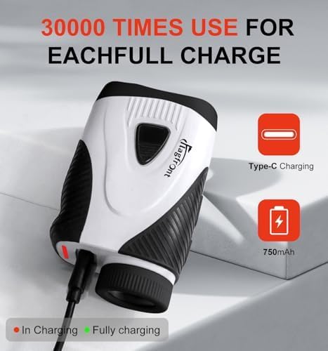 Golf Rangefinder with Slope & Pin Lock Vibration, 1000YD Golf Range Finder, 6X Magnification & HD LCD , Rechargeable, with Magnetic Stripe,Laser Range Finder for Golf - Image 6