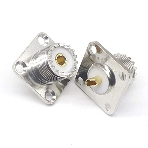 Conector UHF hembra a UHF hembra SL16-KFD con brida de placa cuadrada para panel 7