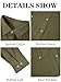 Makkrom Mens Guayabera Linen Shirts Long Sleeve Button Down Cuban Casual Summer Beach Shirt Tops Army Green