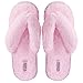 Millffy Spring Summer Women's Indoor Shoes Fashion Flax Home Lucy Refers to Flip Flops Fur Slippers (Women L US 9/10, Pink)