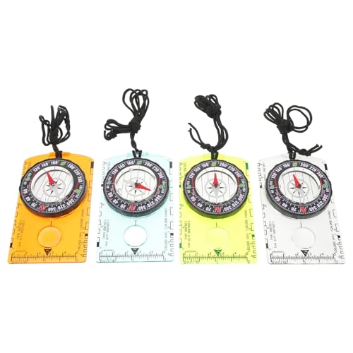 Boussole étanche avec règle intégrée Hohopeti, kit de cartographie 4 couleurs échelle réglable
