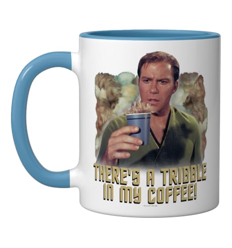 Star Trek Coffee Tribble Ceramic Mug, Blue/White, 11oz
