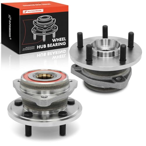 A-Premium 2 x Front Wheel Bearing and Hub Assembly with 5-Lug Compatible with Jeep Grand Cherokee 1993-1998, Wrangler 1990-1999, Cherokee 1989-1999, Comanche 1990-1992