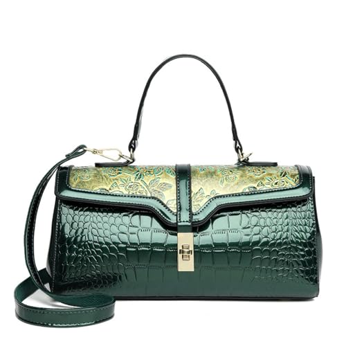 Bolso satchel vintage de cuero sintético para mujer miniatura 1