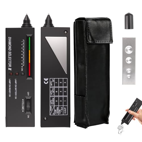 Portable Electronic Diamond Tester Pen High Accuracy Jewelry Detector Moissan Tester Professional Testing Diamond Gems Tool for gems Multi Gemstone Precious Jade Ruby Crystal Sapphire Agate