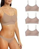 Risalti Reggiseno Senza Ferretto Spalla Stretta 3 pz - Bralette Donna Senza Cuciture ed Etichette, Reggiseno Donna in Microfibra Elasticizzata, Brassiere, Top Morbido, Intimo - Made in Italy