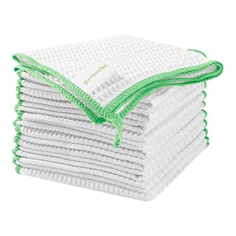 Hypermotion Wood-Fiber Cleaning Cloths - 10 Pieces, Kitchen Towels, Strong Absorption, Non-Greasy, no fuzziness, Suitable for Homes, Kitchens, Cars, and Window Gifts Cover