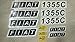 Kit d'autocollants pour tableau de bord Fiat 1355 C pour tracteur Fiat Cinturés