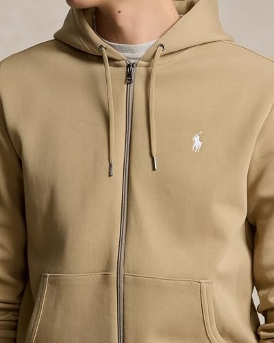 Image of POLO RALPH LAUREN Double Knit Tech Fleece Hoodie (US, Alpha, X-Large, Regular, Regular, Luxury Khaki)