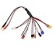 Produktbild Pardarsey RC Akku-Ladegerät-Steckverbinder-Splitter-Kabel, 8 in 1 Octopus Convert Wire to 4.0mm Banane Plug für TRX, Tamiya, EC3, JST, Futaba, XT60, T-Dean