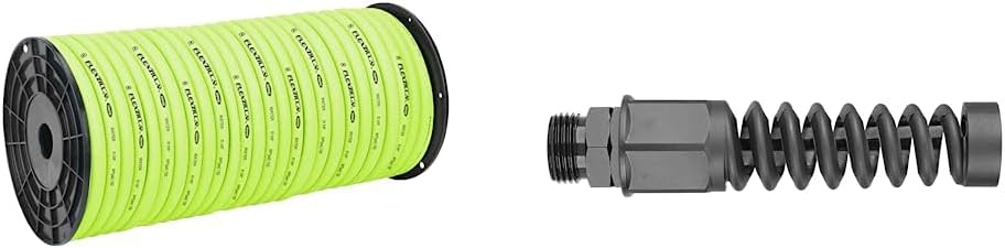 Flexzilla Pro Water Hose, Bulk Plastic Spool, 5/8 in. x 250 ft., Heavy Duty, Lightweight, ZillaGreen - HFZ58250YW & Pro Water Hose Reusable Fitting, Male, 5/8 in. - RP900625M