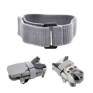GetZget® Universal Props Holder Belt Compatible with Dji Mini 2, 3, 4 Pro/Mavic 2 Pro, Air 2s, Air 3, 3 pro & Classic Propeller Protector Vel-cro Holder Strap Accessories, Light Grey, Medium