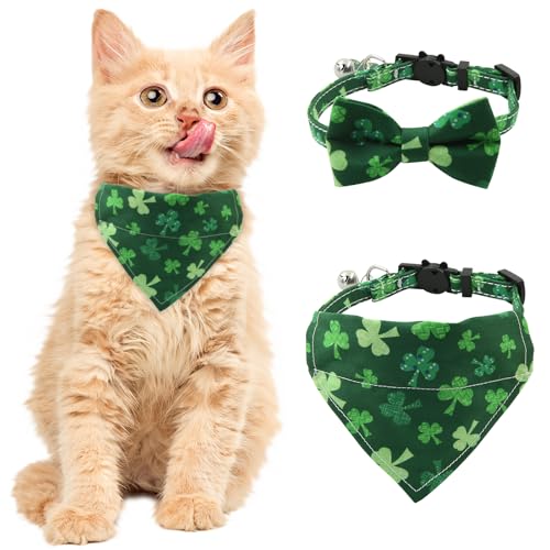 Disfraz para perro Día de San Patricio con pajarita y bandana
