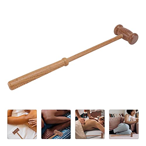 Beavorty Wooden Massage Hammer Manual Back Massagers Body Knock Hammer Multifunctional Massage Sticks Meridian Massager For Body Legs Arms Back #TOP3