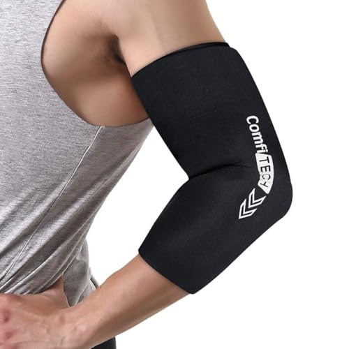 Image of Elbow Ice Pack Wrap Sleeve with 360 Cold Compression Support, Reusable Gel Ice Therapy - 1 Piece, Black - Ideal for Tendonitis, Tennis Elbow, Golfers Arm & Sports Injury Relief